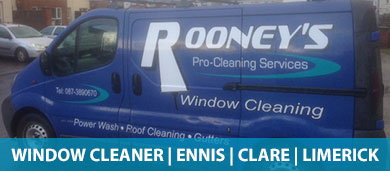 Rooney's Pro-Cleaning Services in Clare and Limerick including Window Cleaning and Power Washing | Mobile Site